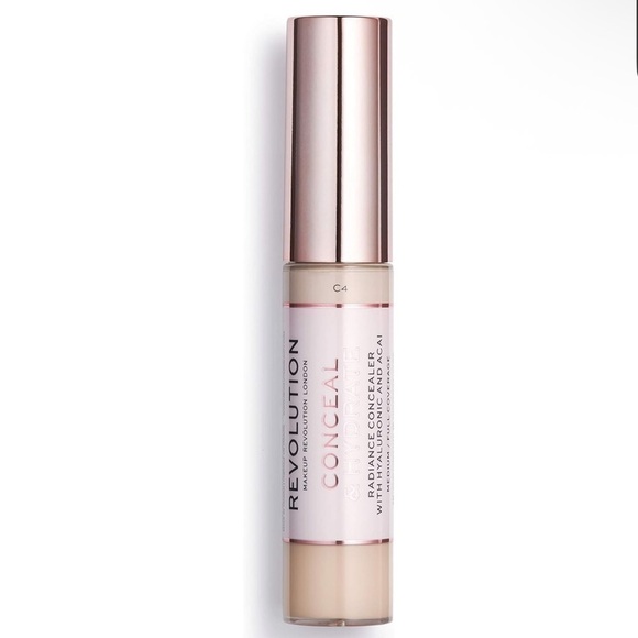 Makeup Revolution Other - C4 | Makeup Revolution | Conceal & Hydrate Concealer | Light Skin, 0.45 fl.oz